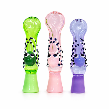 3" Spider Accent Glass One Hitter Chillum