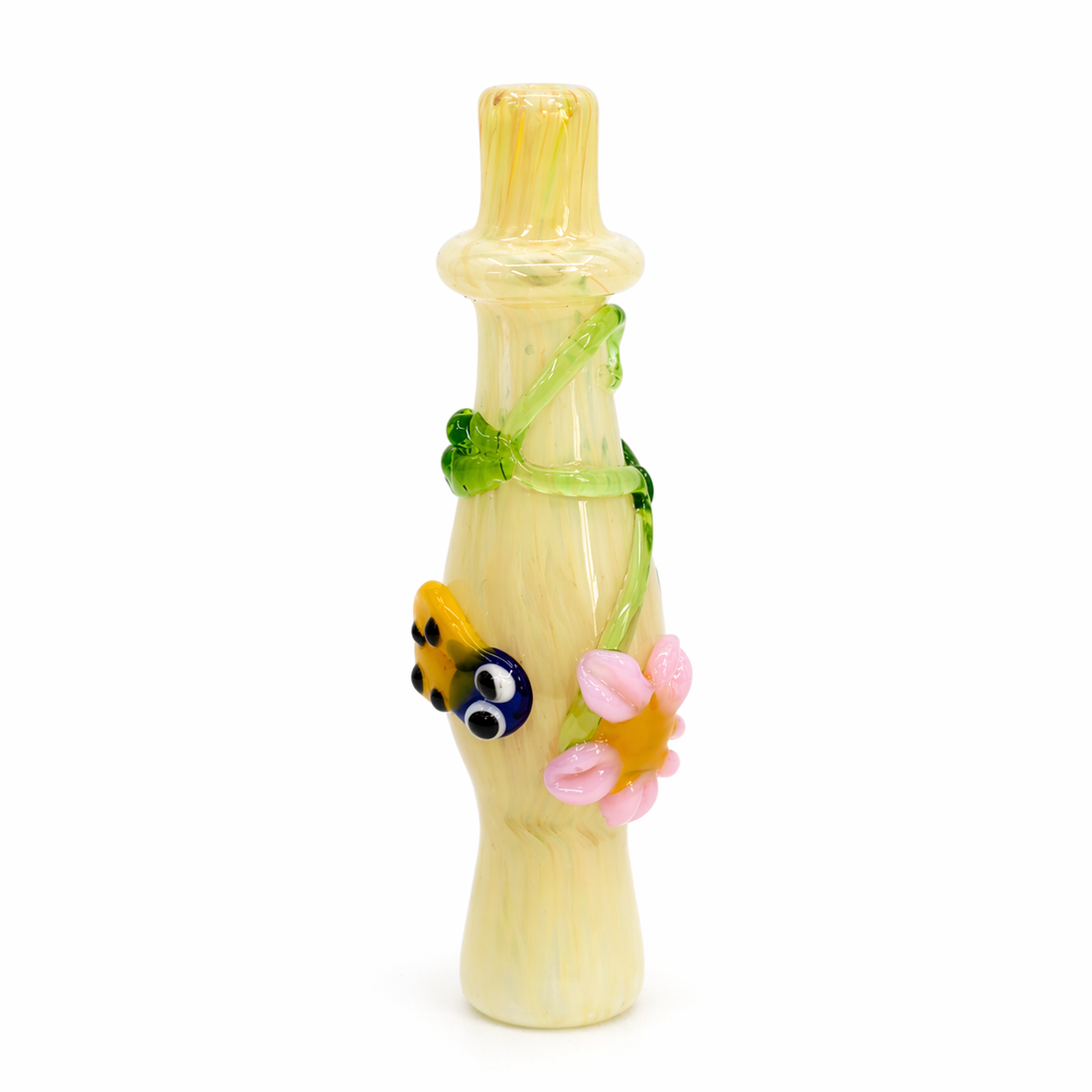 4.5" Flower Vine Ladybug Glass One Hitter Chillum