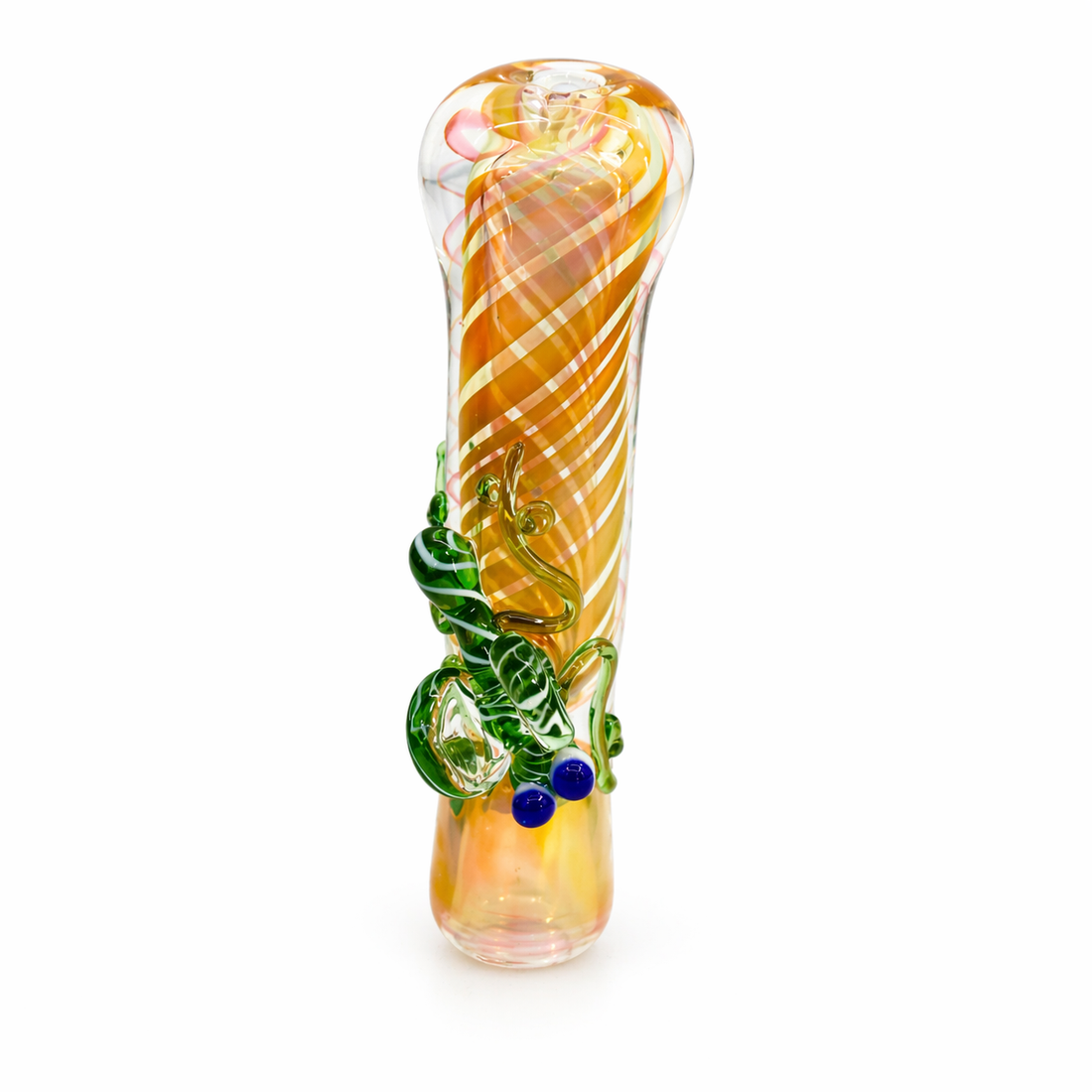 3.5" Praying Mantis Vine Lattice Core Glass One Hitter