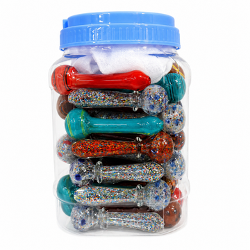 4" Frit Rim Spoon Hand Pipes (50 Count)