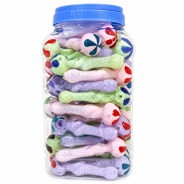 Colorful 6" Frit Spoon Jars (50 Count)