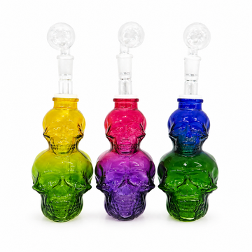 2 Story Human Skull Oil Burner