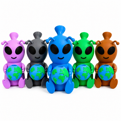 Colorful Alien Earth Guardians Figurines