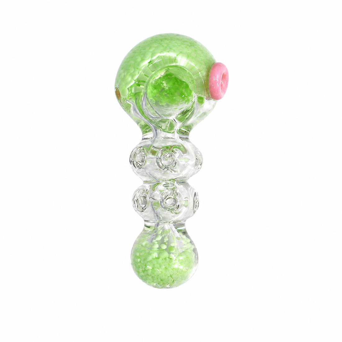 5" Pastel Frit Bubble Glass Spoon Pipe with Raised Dot Accent – Assorted Colors