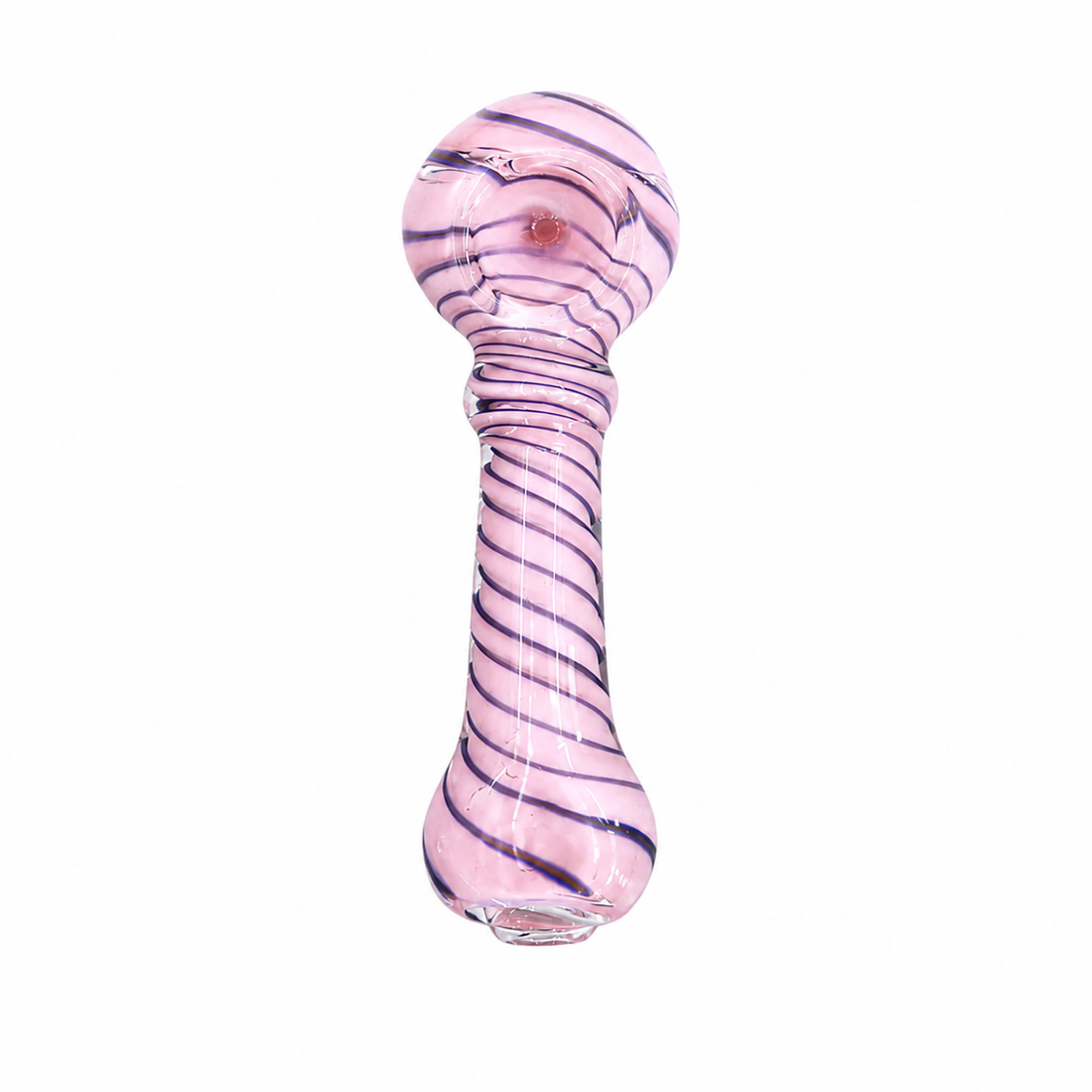 5" Spiral Wrap Glass Spoon Pipe – Assorted Colors