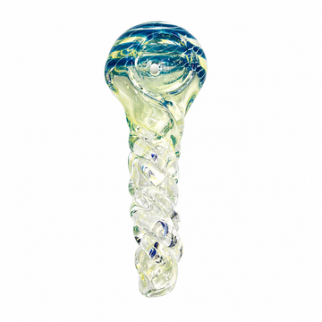 3" Color-Changing Striped Twisted Glass Spoon Pipe