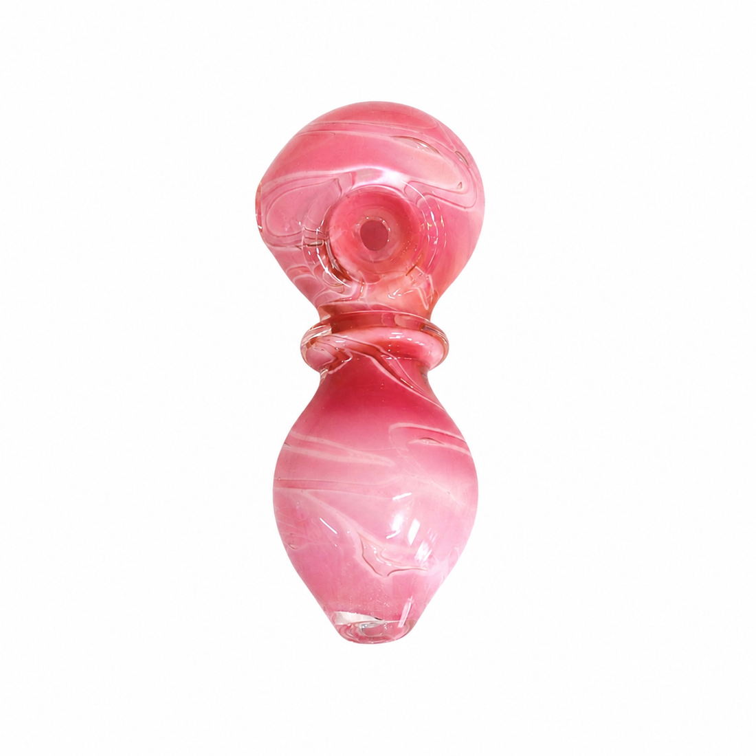 4.5" Pastel Swirl Glass Spoon Pipe with Raised Neck Ring – Assorted Colors