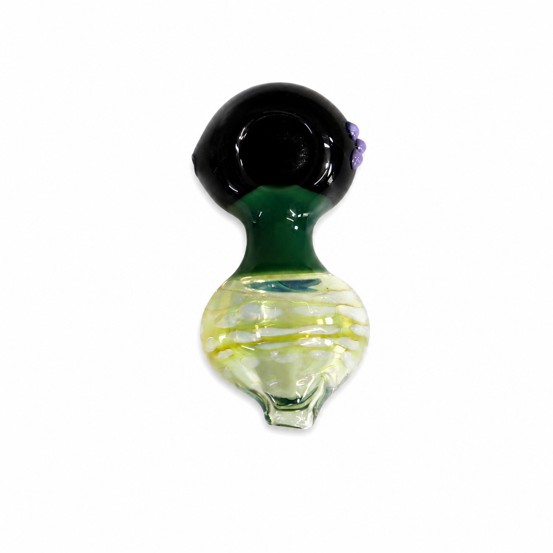 4.5" Tri-Color Capped Fumed Glass Spoon Pipes