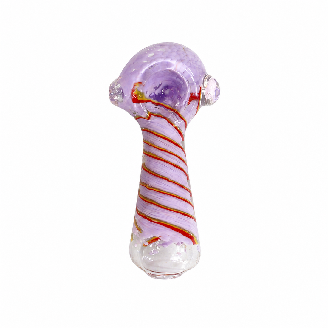 4.5" Pastel Honeycomb Frit & Spiral Cane Glass Spoon Pipes