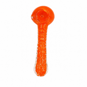 3" Silver Fumed Multicolor Spiral Frit Glass Pipe