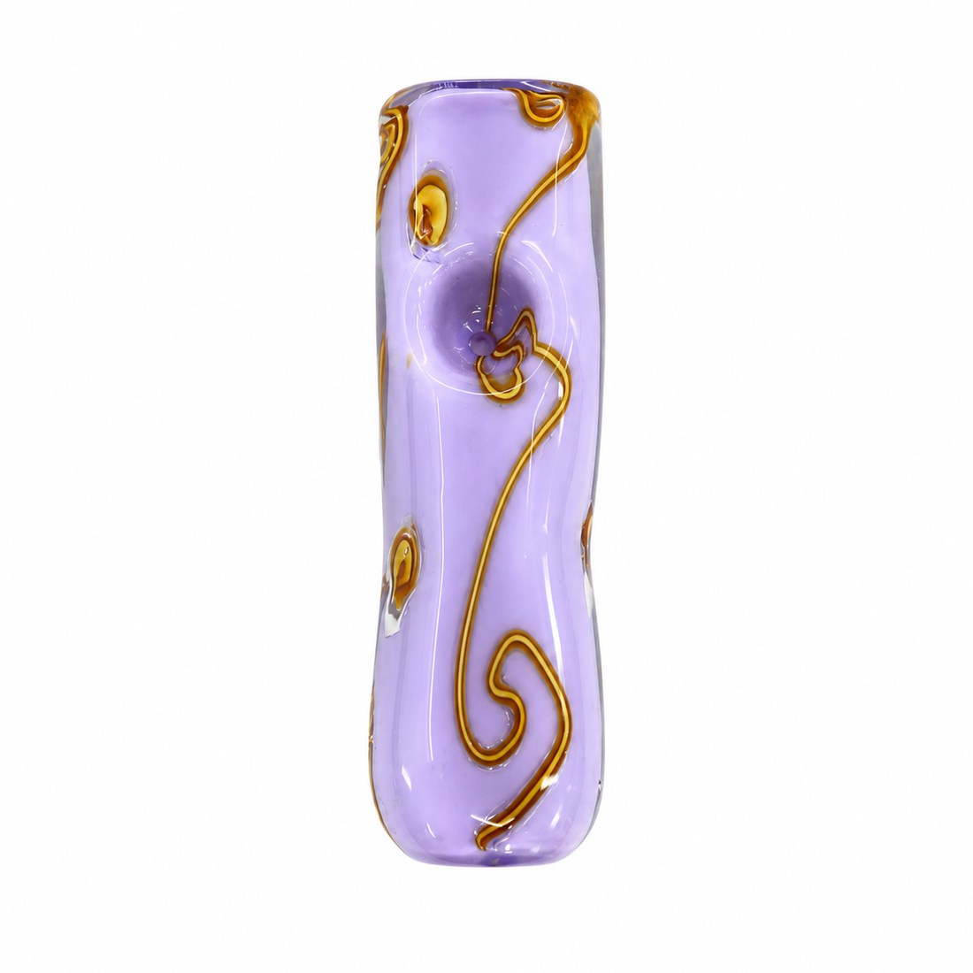 4.5" Pastel Steamroller Glass Pipe with Scrollwork Linework