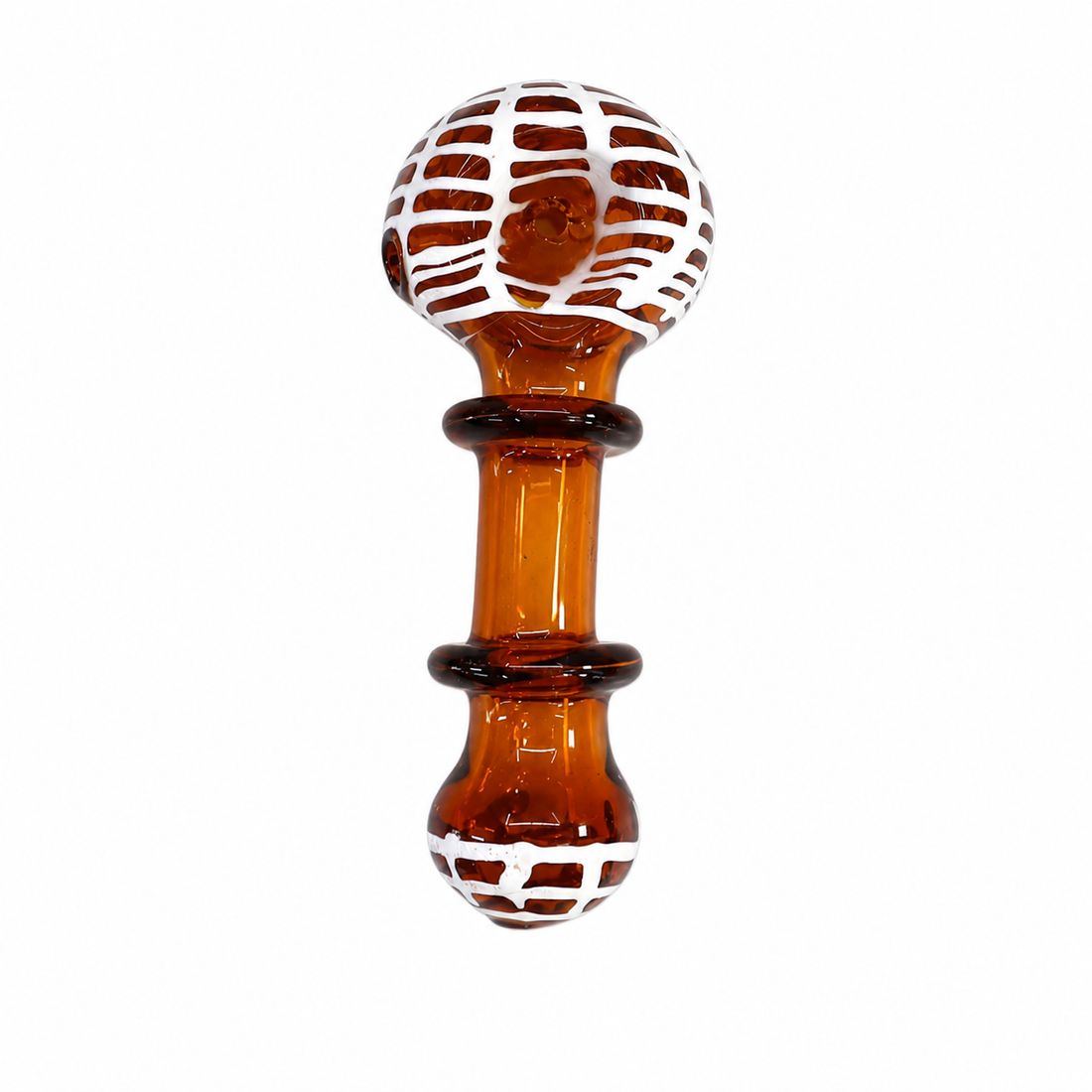 Eight glass teething toys arranged in two rows of four on a plain white background. The set includes various colors and patterns: green and blue swirls, pale pink, black and white swirls, dark green and white swirls, blue and pink swirls, purple and white swirls, amber brown and white swirls, and pale pink and white swirls.

