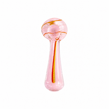 3" Translucent Pastel Glass Spoon Pipe with Stripe Accents
