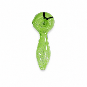 3" Frit Glass Hand Pipe with Crown Line Accent