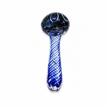 3" Fumed Glass Hand Pipe with Honeycomb Bowl & Spiral Stem