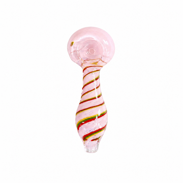 3" Candy / Unicorn Spiral Striped Glass Spoon Pipe