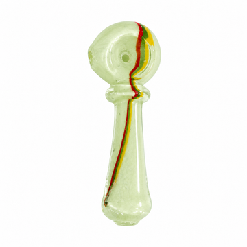 3" Rasta Striped / Swirl Glass Spoon Pipe
