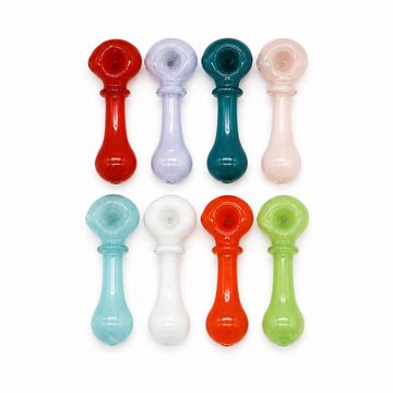 3" Solid Opaque / Milk Color Glass Spoon Pipe