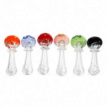 3" Mushroom Top Glass Spoon Pipe
