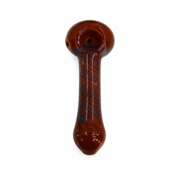 3" Colorful Squiggle Striped Glass Hand Pipe