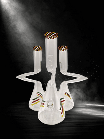 Zig Zag Beaker Shape Glass Water Pipe
