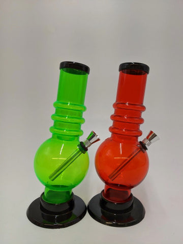 8" Single Bubble Acrylic Water Pipe with Pull Bowl Bong