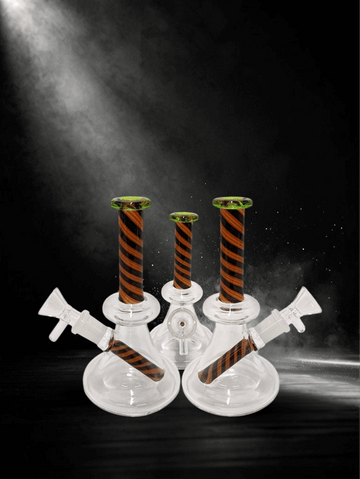 Green Bear Colorful Beaker Glass Water Pipe Wholesale