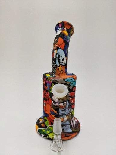 Unbreakable Fancy Printed Silicone Water Pipe