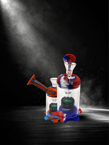 5 inch Silicone Showerhead Perc Dab Rig Bubbler Bong