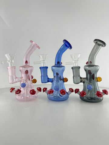 6” Fancy Mushrooms Water Pipe