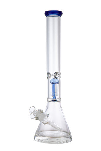 Lotus  7MM Beaker with 6 Arms Percs Glass Water Pipes   17IN