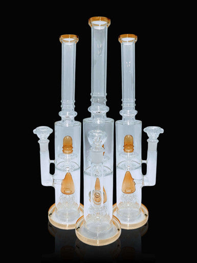Lotus Glass 16 Inch Assorted Color Glass Bong with UFO Percolator