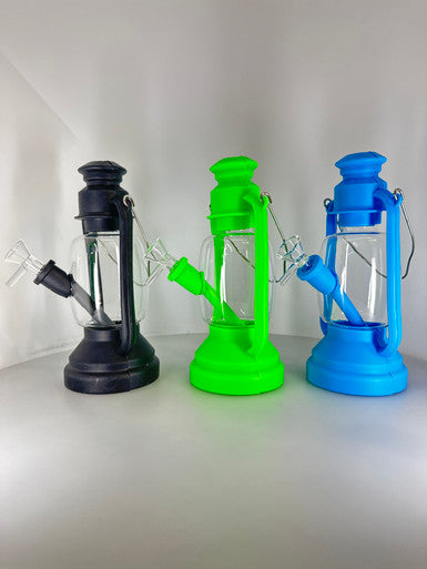 Lantern Shape Silicon Glass Water Pipe Bong