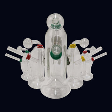 Lotus Glass Oil Burner Honey Pipe