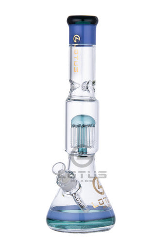 Lotus  Glass Water Pipes with 8 Arms Tree Percs  16"  14mm F