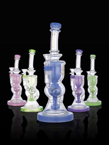 Lotus Glass recycle Water Pipe 10"  14mm F