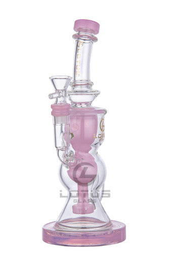 Lotus Glass recycle Water Pipe 10"  14mm F