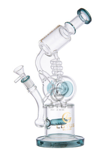Lotus Glass recycle Water Pipe 12"  14mm F