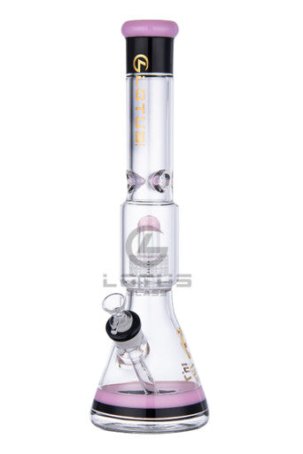 Lotus  Glass water pipes with Tyre percs  16"  14mm F