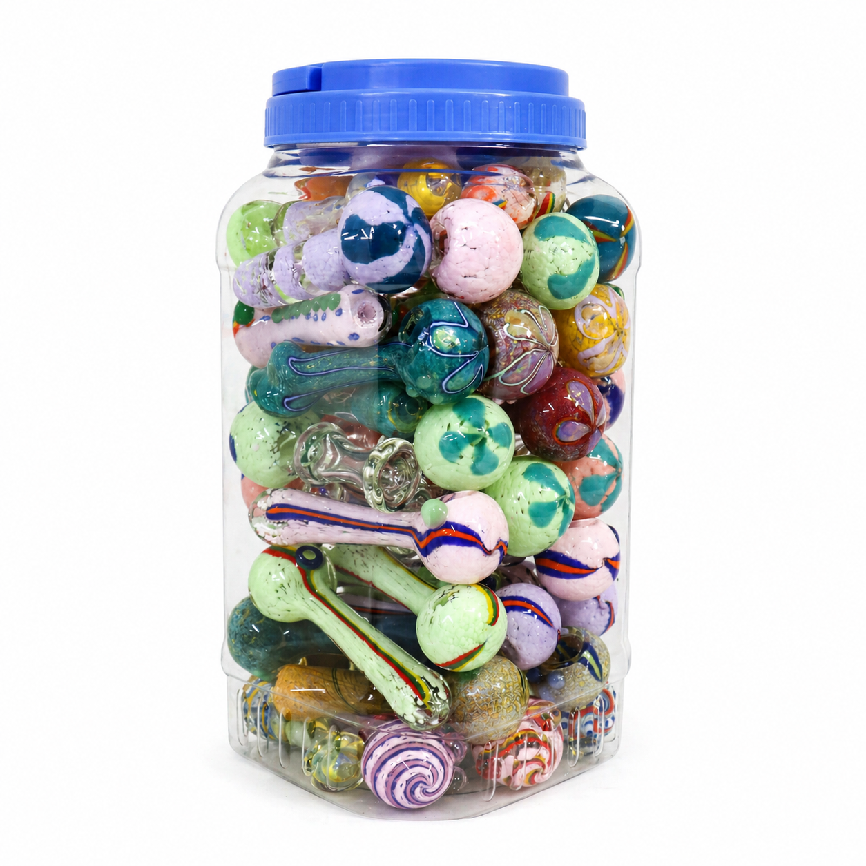 Lotus Glass 4.5" Mix Glass Spoon Pipes Wholesale Distributors