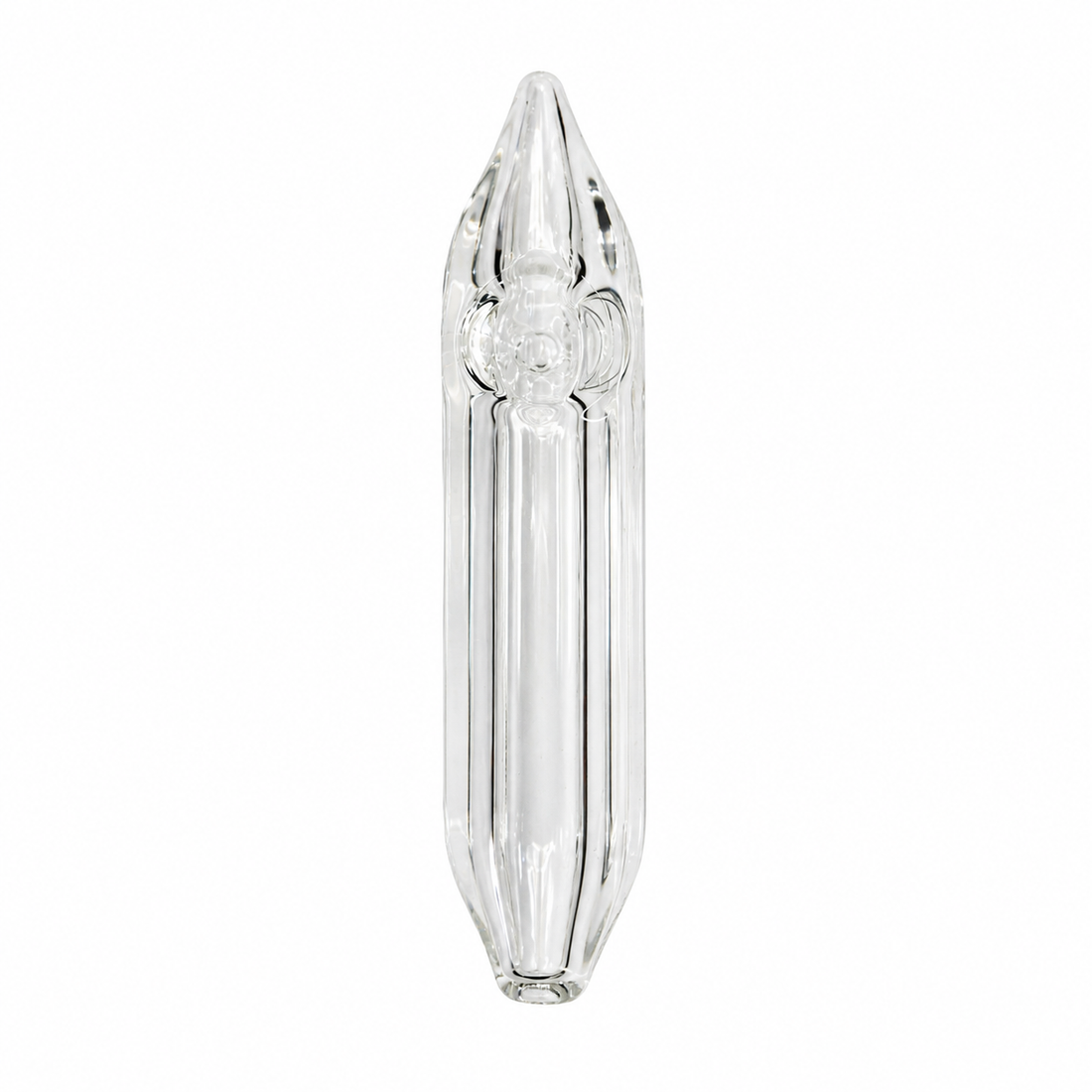 Lotus Glass 4.5” Ribbed Clear Steamroller Glass Pipes Wholesale Suppliers
