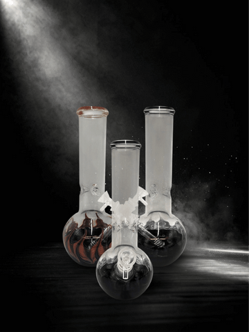 Lotus Glass Smoking Pipe with Ice Percolator | Hookah Pipes