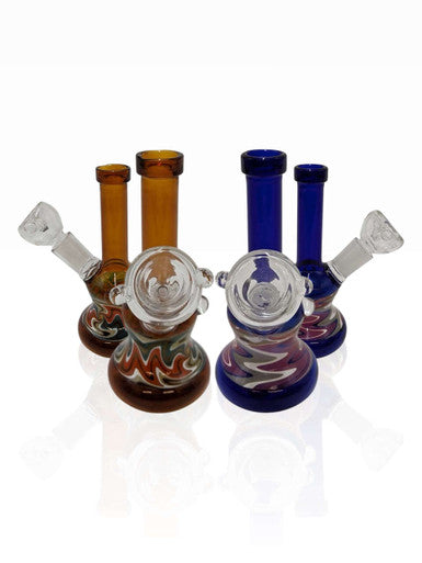 Multi Colors Mini Wig Wag Jammers Glass Water Pipe