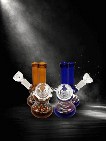 Multi Colors Mini Wig Wag Jammers Glass Water Pipe