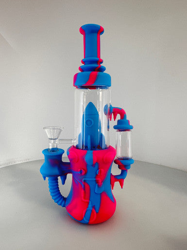 Rocket Shape Silicon Glass Water Pipe Bong