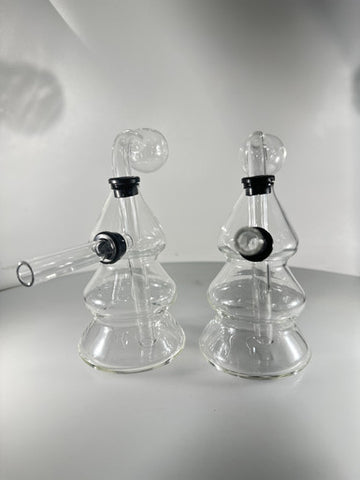 Triple Round Clear OB Water Pipe