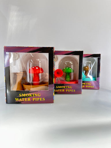 5.5” Mushroom Perc Glass Silicon Water pipes