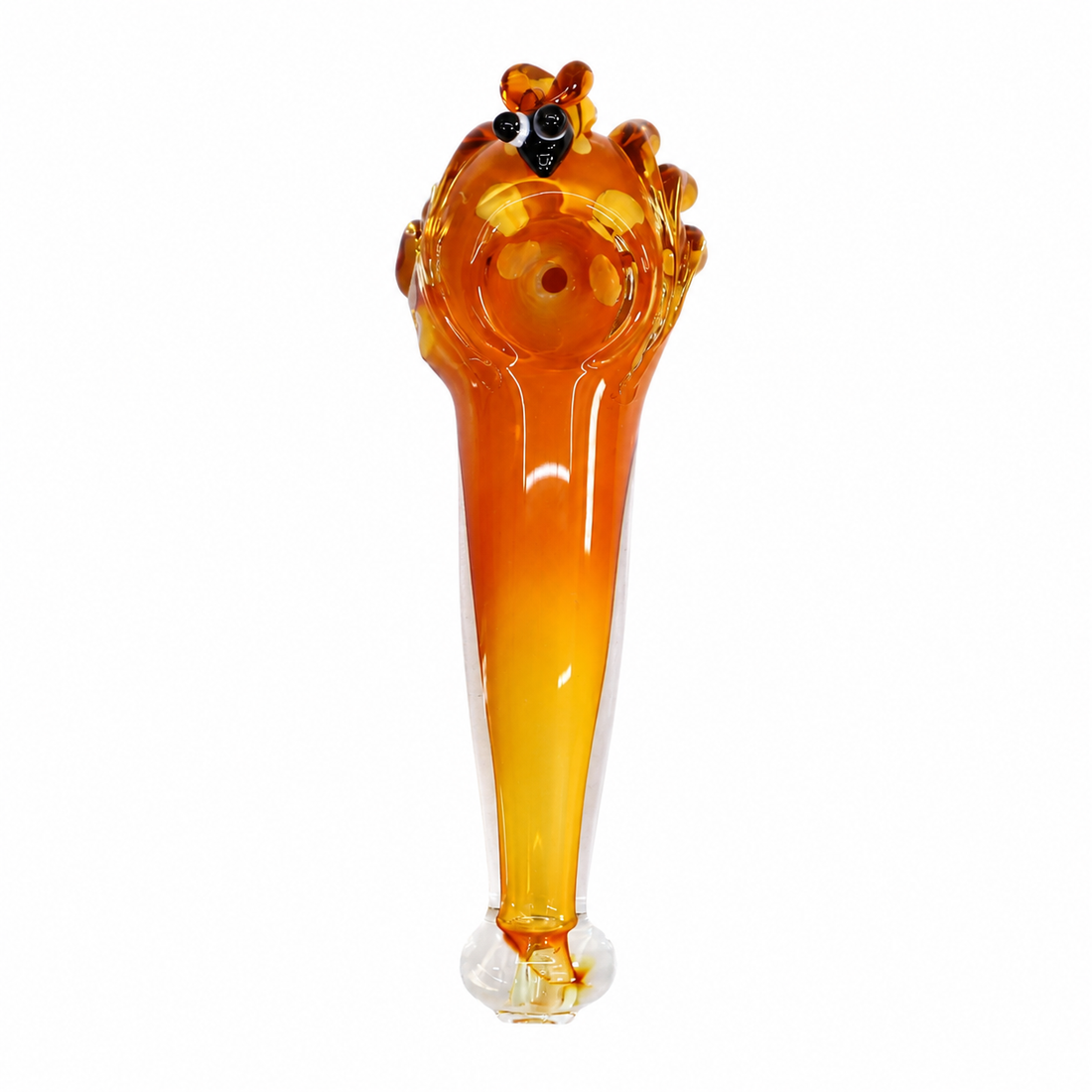 Wholesale 4.5" Honeycomb & Bee Amber Glass Spoon Pipes Suppliers